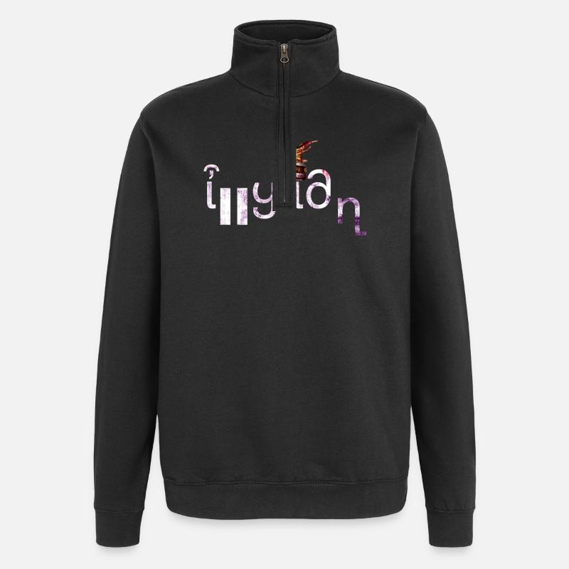 Illyrien - Sweat à zip 1/4 - noir