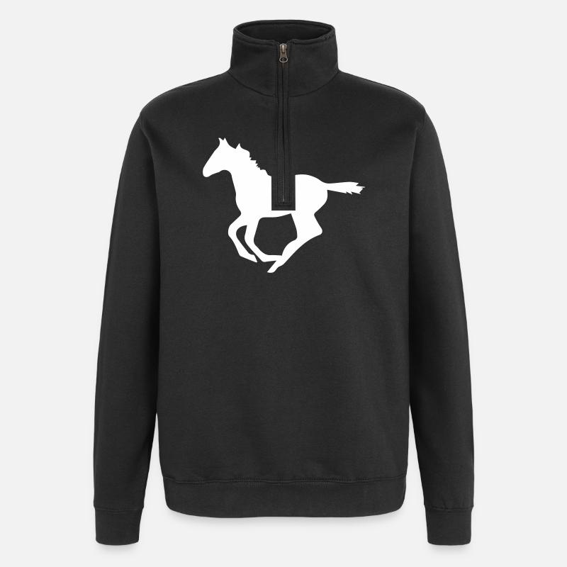 cheval - Sweat à zip 1/4 - noir