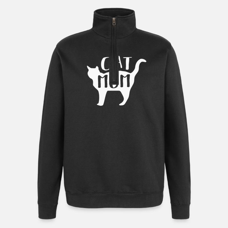Cat Cats - Quarter-Zip Sweatshirt - black