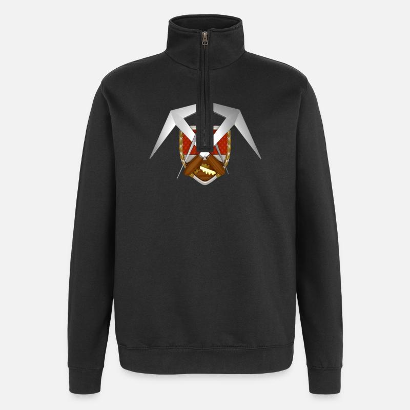 Handwerk Dachdecker Emblem - Quarter-Zip-Sweatshirt - Schwarz