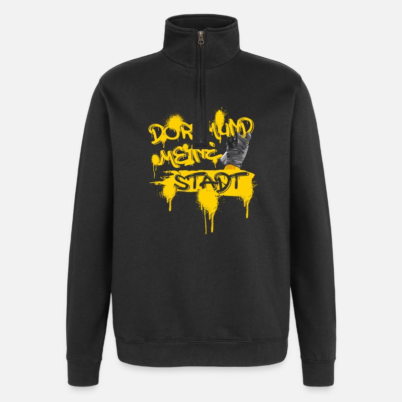 Dortmund meine Stadt Graffiti - Quarter-Zip-Sweatshirt - Schwarz
