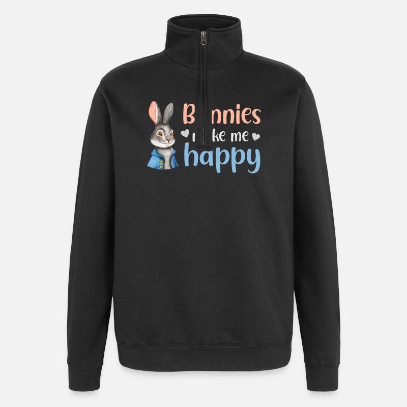 Lapin Lapin - Sweat à zip 1/4 - noir