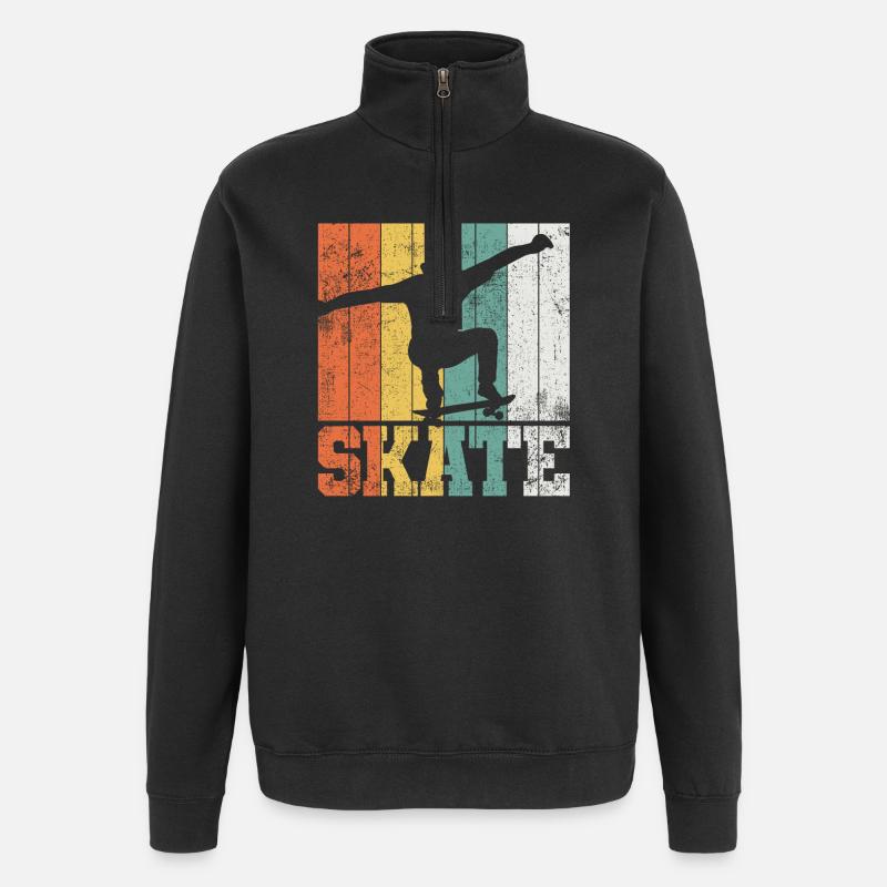 Skateboarden Skateboarder - Quarter-Zip-Sweatshirt - Schwarz