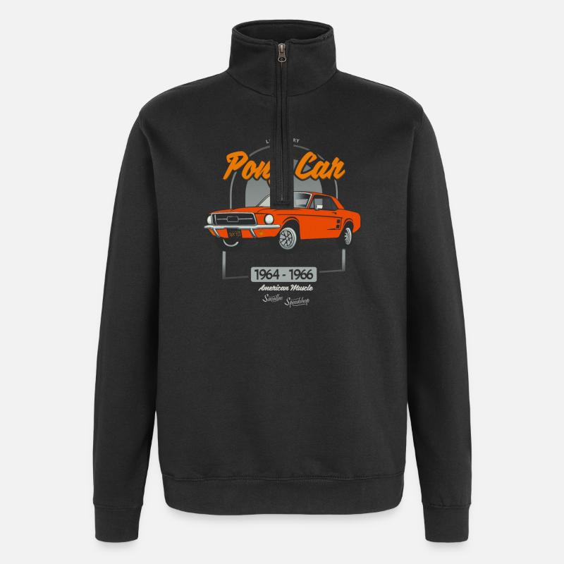 Legendary Pony Car - Quarter-Zip-Sweatshirt - Schwarz