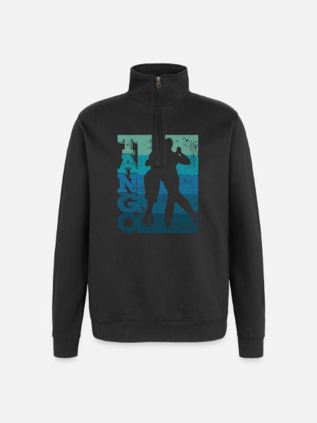 Tango Argentino Retro Vintage Tango Vals Dance - Quarter-Zip Sweatshirt - black