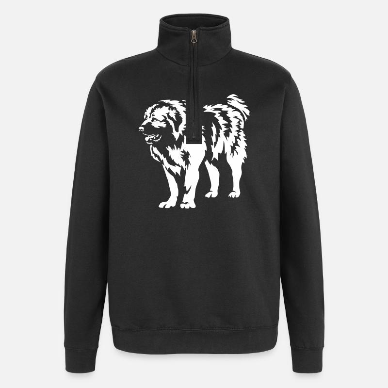 Kaukasischer Owtscharka "Black Edition" - Quarter-Zip-Sweatshirt - Schwarz