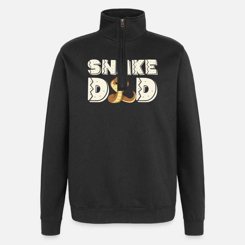 Schlange Schlangen - Quarter-Zip-Sweatshirt - Schwarz