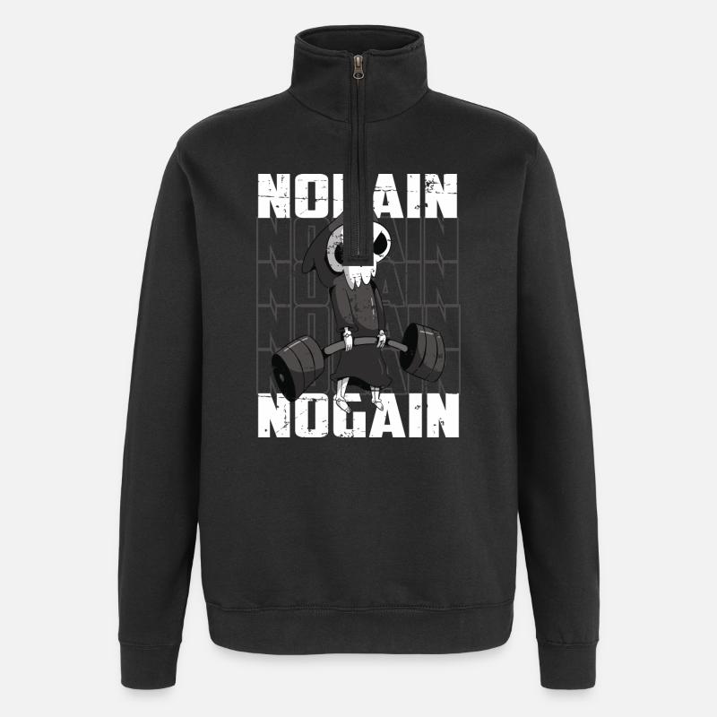 Squelette de musculation - Sweat à zip 1/4 - noir