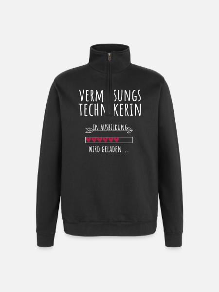 Vermessungstechnikerin in Ausbildung Geschenk - Quarter-Zip-Sweatshirt - Schwarz