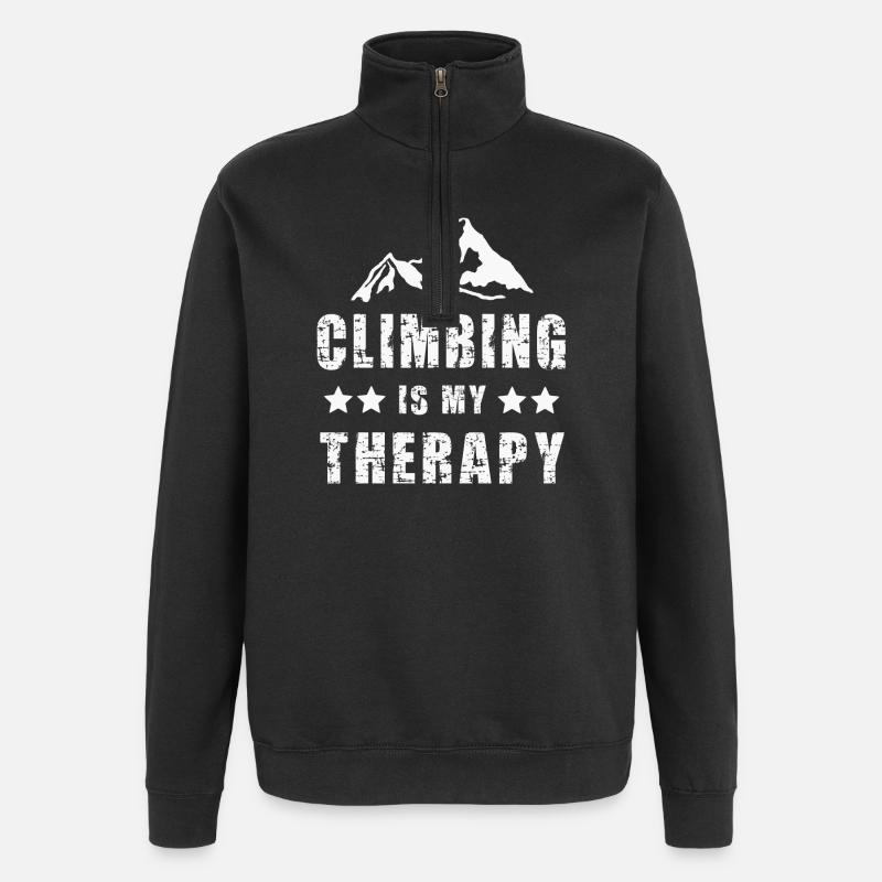Climbing Climbers - Quarter-Zip Sweatshirt - black