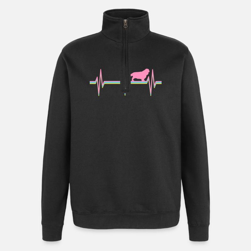 Cavalier King Charles - Quarter-Zip-Sweatshirt - Schwarz
