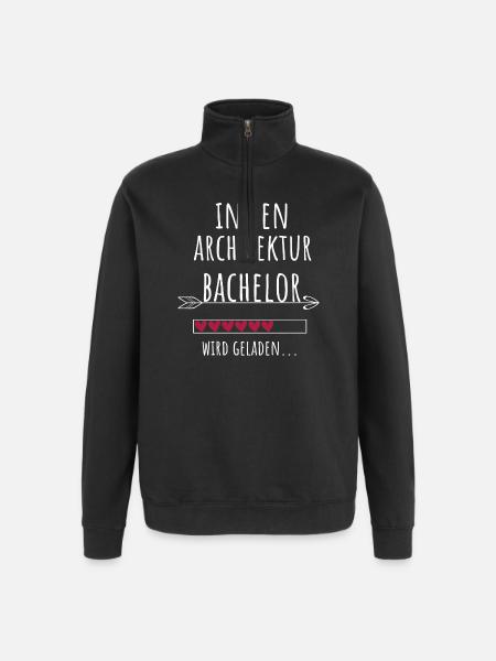 Innenarchitektur Bachelor Studium Geschenk - Quarter-Zip-Sweatshirt - Schwarz
