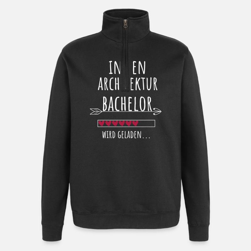 Innenarchitektur Bachelor Studium Geschenk - Quarter-Zip-Sweatshirt - Schwarz