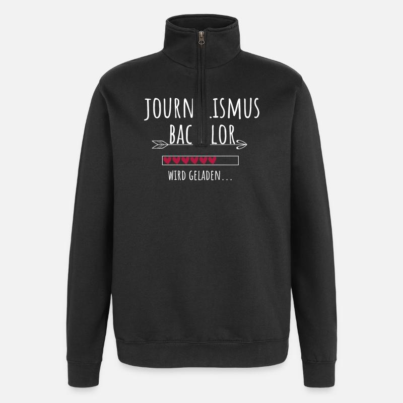Journalismus Bachelor Studium Studentin Geschenk - Quarter-Zip-Sweatshirt - Schwarz