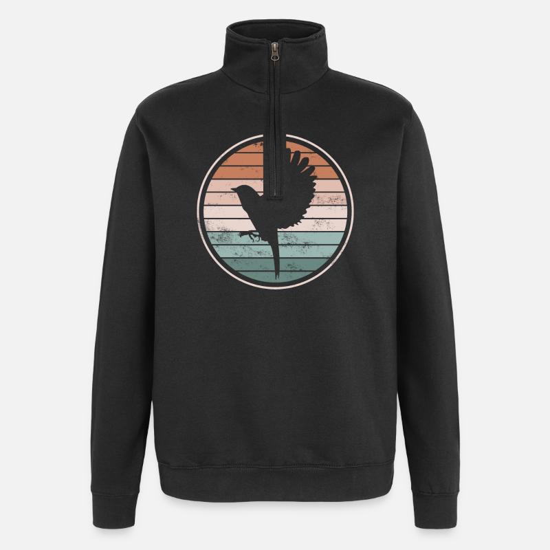 Bird Birds - Quarter-Zip Sweatshirt - black