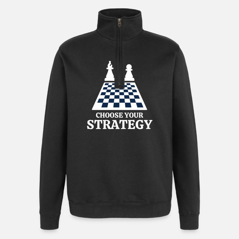 chess, chess, chess and mat - Quarter-Zip Sweatshirt - black