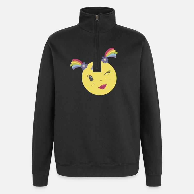 Powergirly - Sweat à zip 1/4 - noir