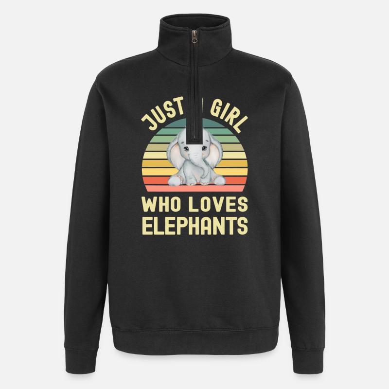 Elefant Elefanten - Quarter-Zip-Sweatshirt - Schwarz