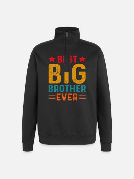 Best Big Brother Ever - Quarter-Zip Sweatshirt - black