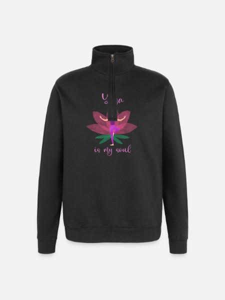 Yoga - Quarter-Zip Sweatshirt - black