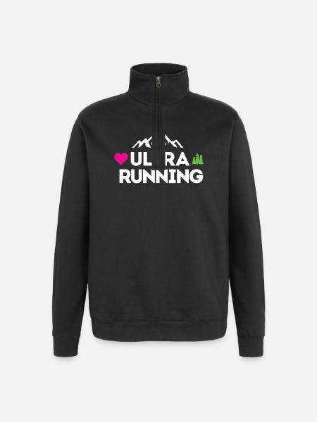 Ultra Running – My Love - Quarter-Zip Sweatshirt - black