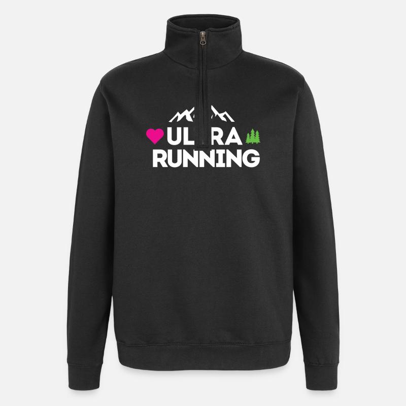 Ultra Running – My Love - Quarter-Zip Sweatshirt - black