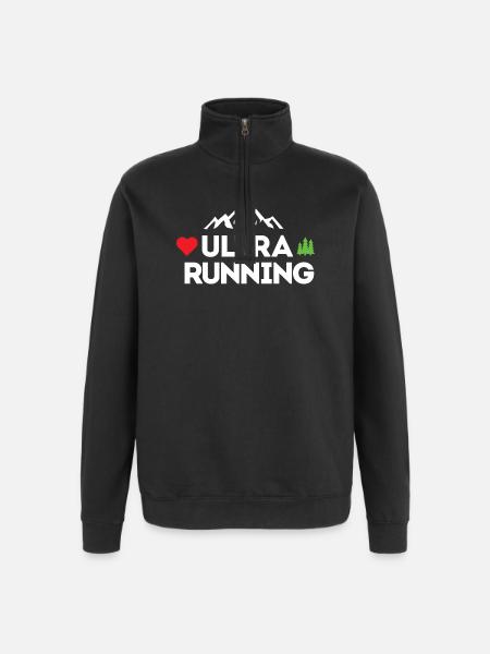 Ultra Running – My Love - Quarter-Zip Sweatshirt - black
