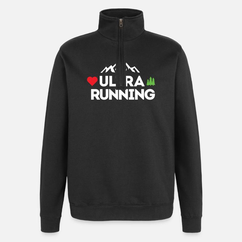 Ultra Running – My Love - Quarter-Zip Sweatshirt - black