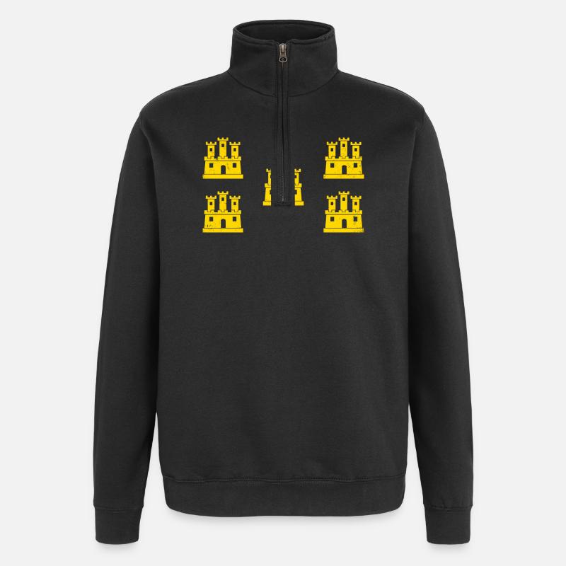 Poitou-Charentes - Sweat à zip 1/4 - noir