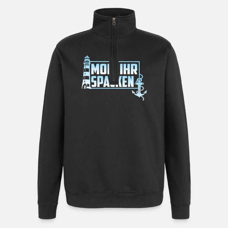 MOIN VOTRE SPACKEN - Sweat à zip 1/4 - noir