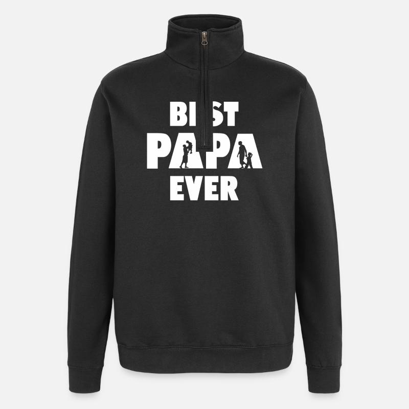 Bester Papa aller Zeiten - Quarter-Zip-Sweatshirt - Schwarz