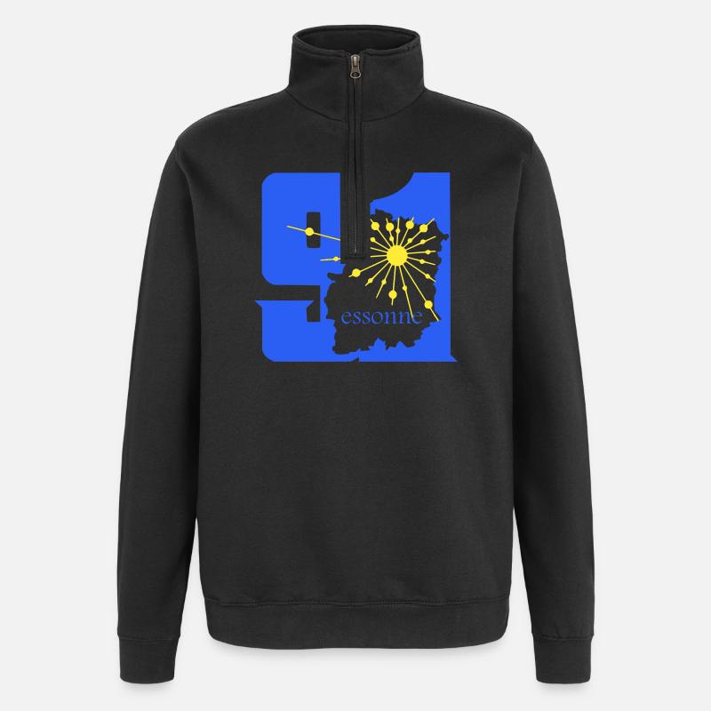 Essonne - Quarter-Zip Sweatshirt - black