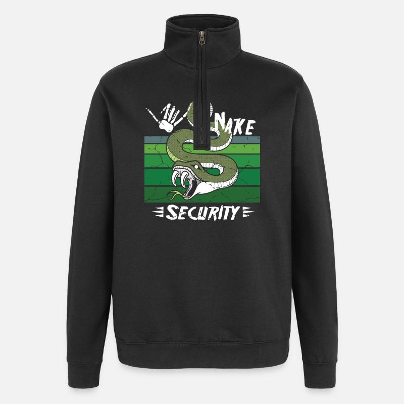 Sécurité des serpents - Sweat à zip 1/4 - noir