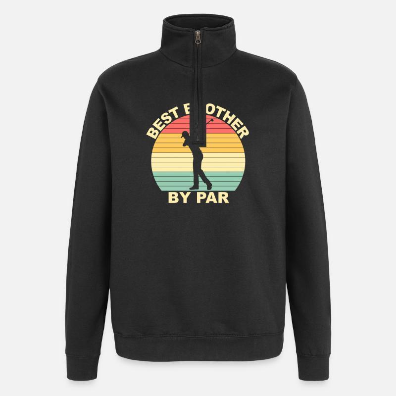 Meilleur frère par par - Golf - Sweat à zip 1/4 - noir
