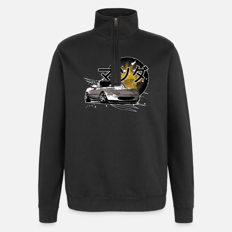 Japanisches Auto Miata Mx5 - Quarter-Zip-Sweatshirt - Schwarz