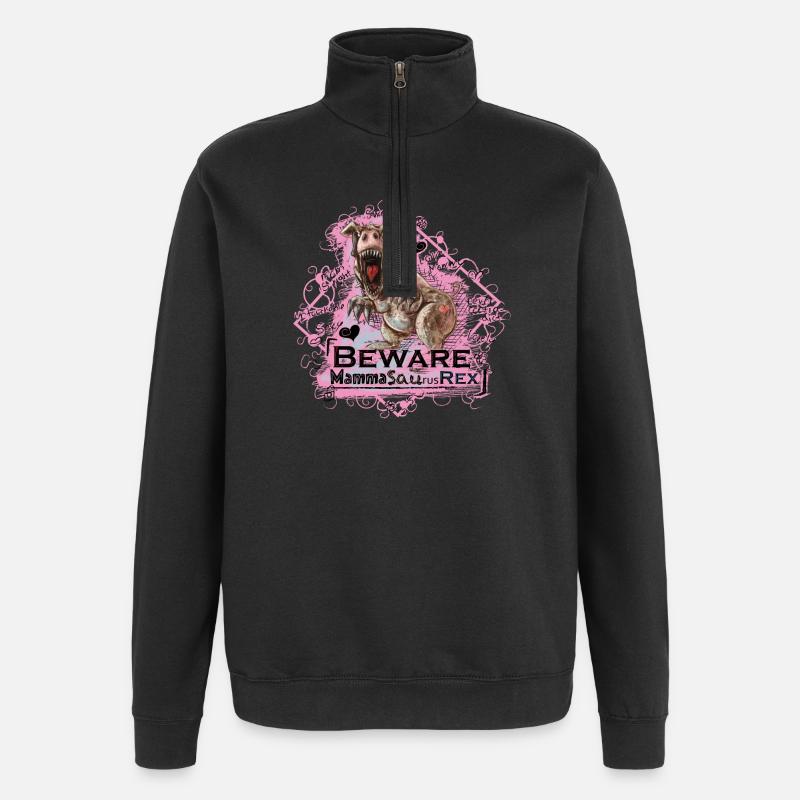 Mamasaurusrex - Sweat à zip 1/4 - noir