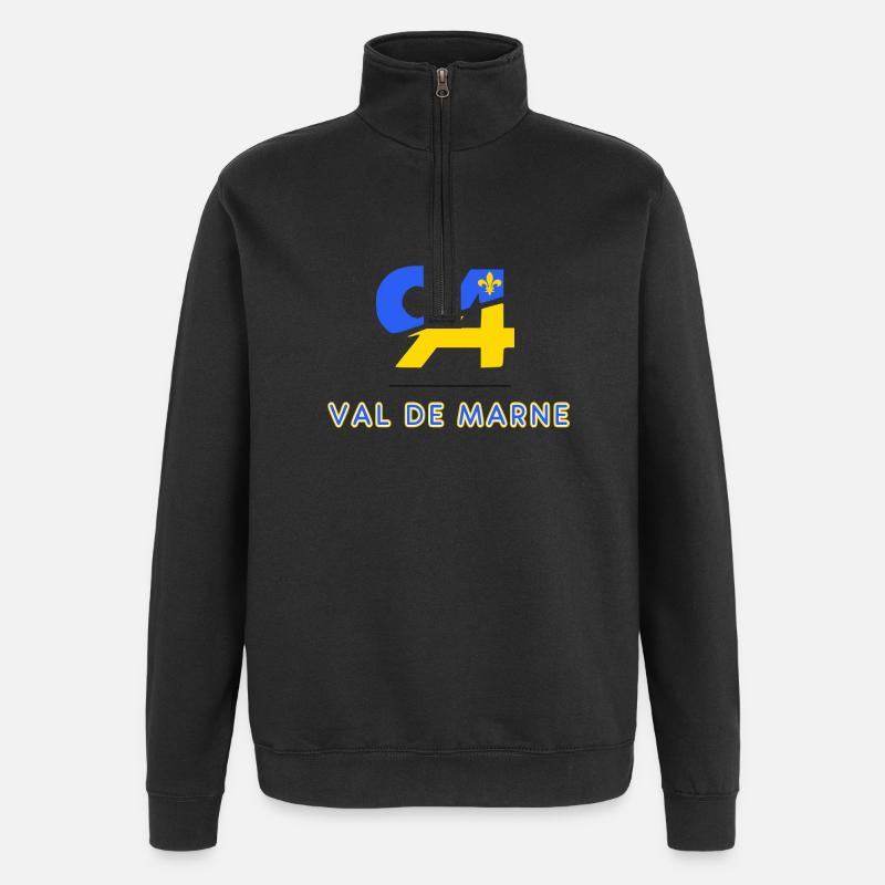 Val de marne - Sweat à zip 1/4 - noir