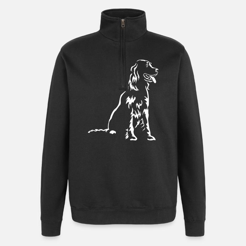 Gordon Setter « Black Edition » - Sweat à zip 1/4 - noir