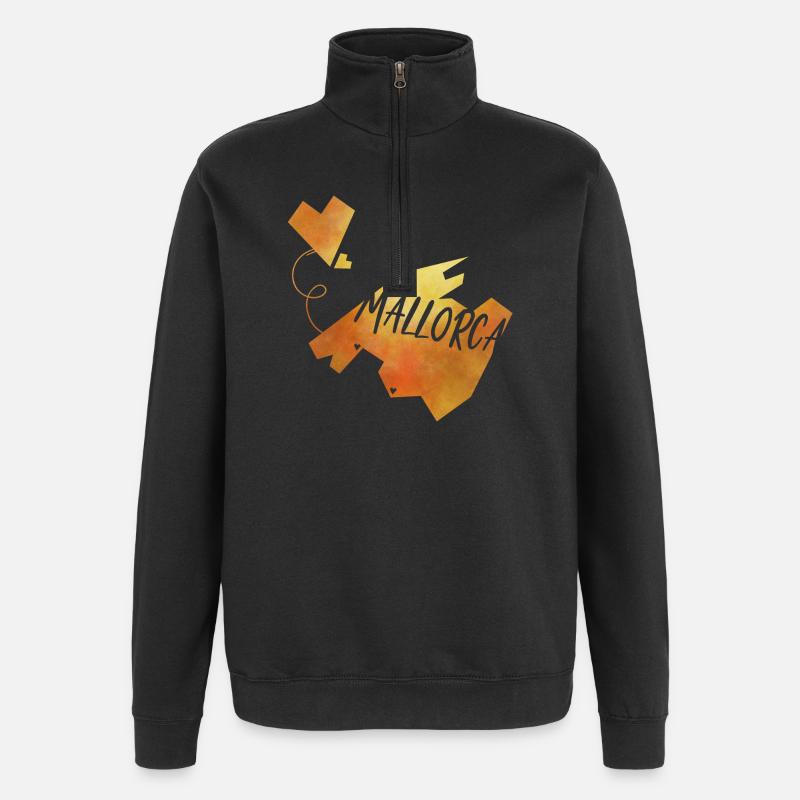 Mallorca - Quarter-Zip-Sweatshirt - Schwarz
