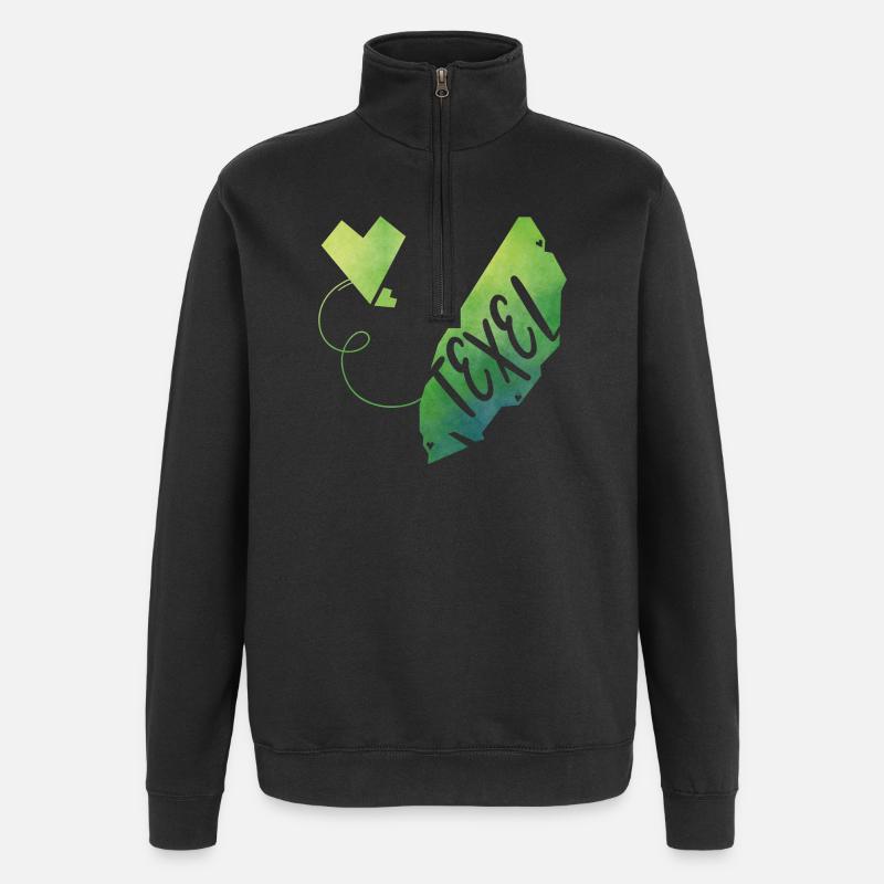 Texel - Sweat à zip 1/4 - noir