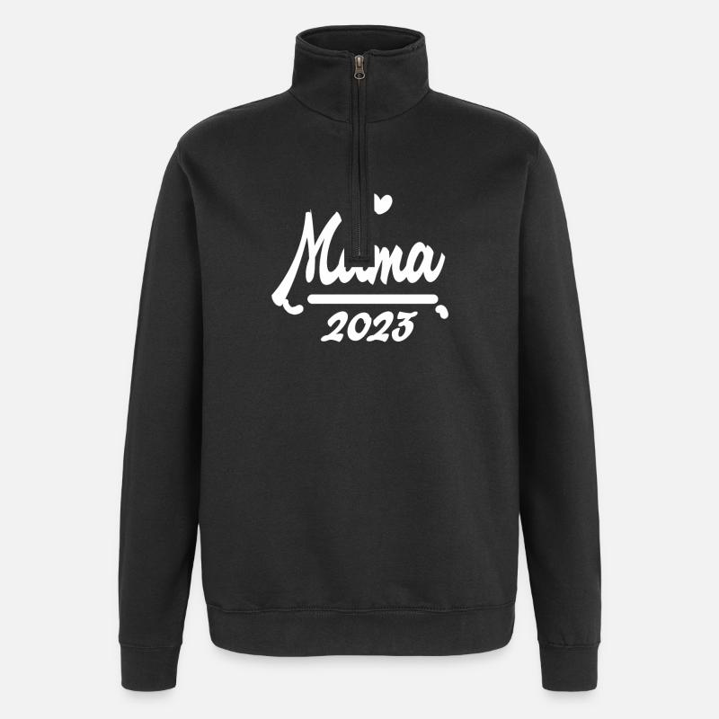 Mama 2023 Mutter - Quarter-Zip-Sweatshirt - Schwarz
