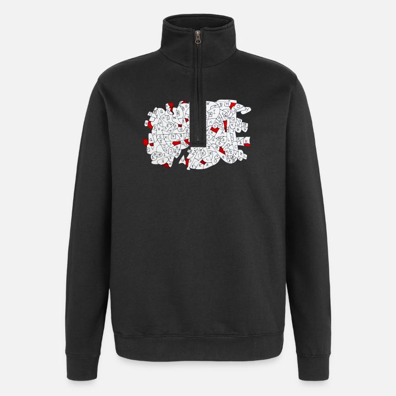 I Do It My Way - Quarter-Zip Sweatshirt - black