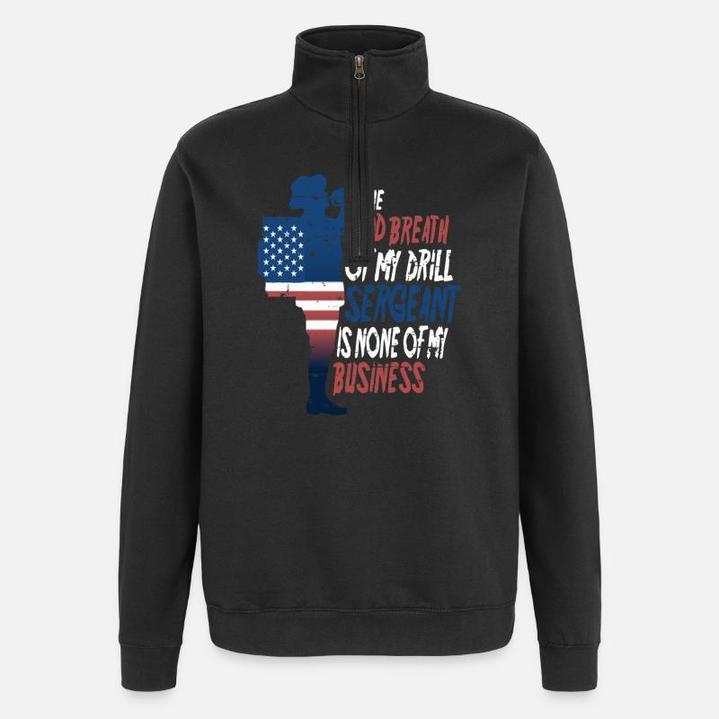 Sergent instructeur - Sweat à zip 1/4 - noir