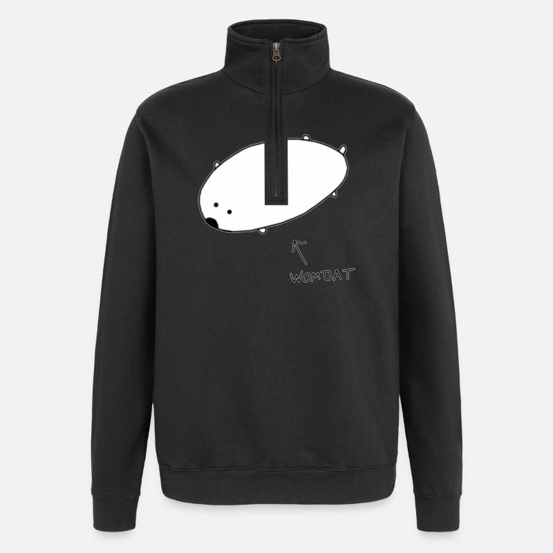 Simple Wombat - Quarter-Zip-Sweatshirt - Schwarz