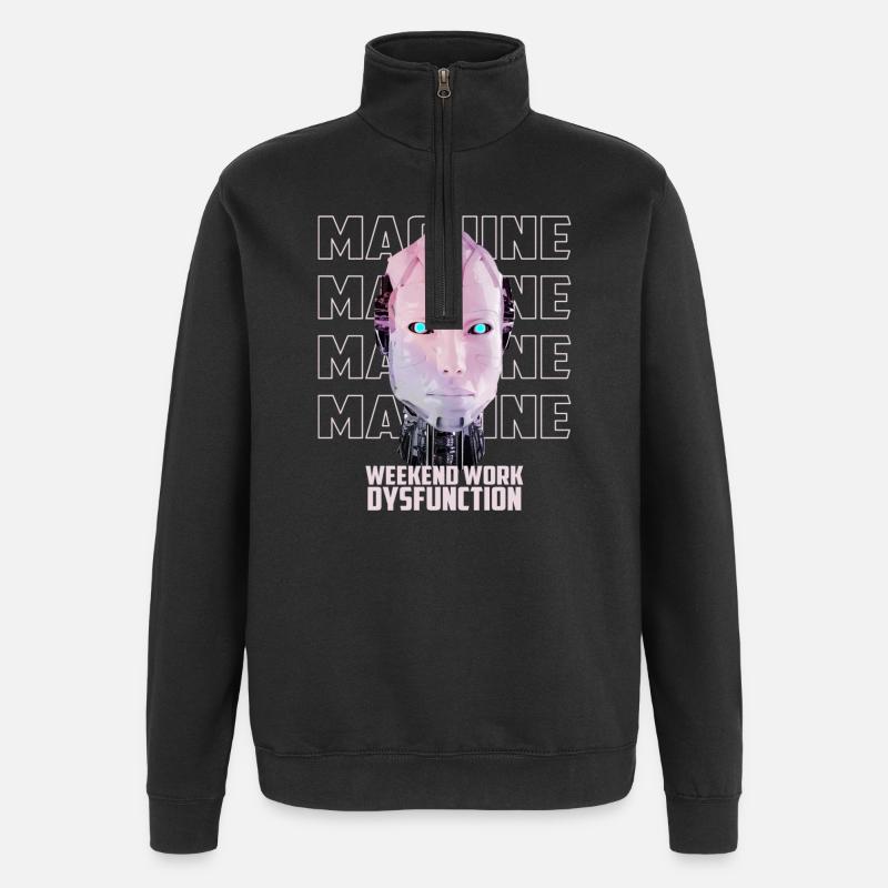 Machine Man - Quarter-Zip Sweatshirt - black