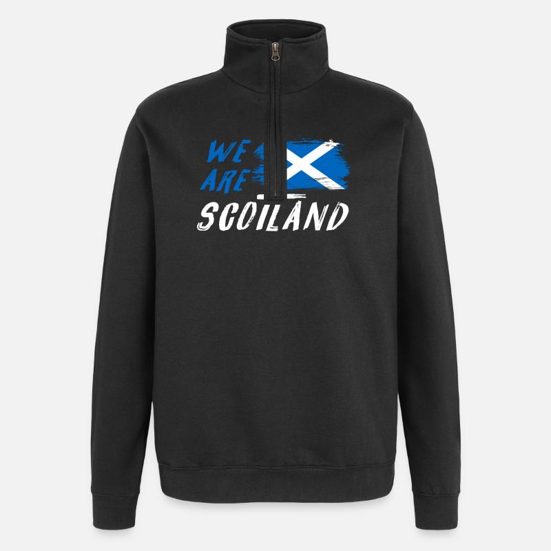 Drapeaux We Are Scotland - Sweat à zip 1/4 - noir