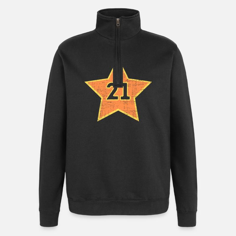 Stern 21 - Quarter-Zip-Sweatshirt - Schwarz