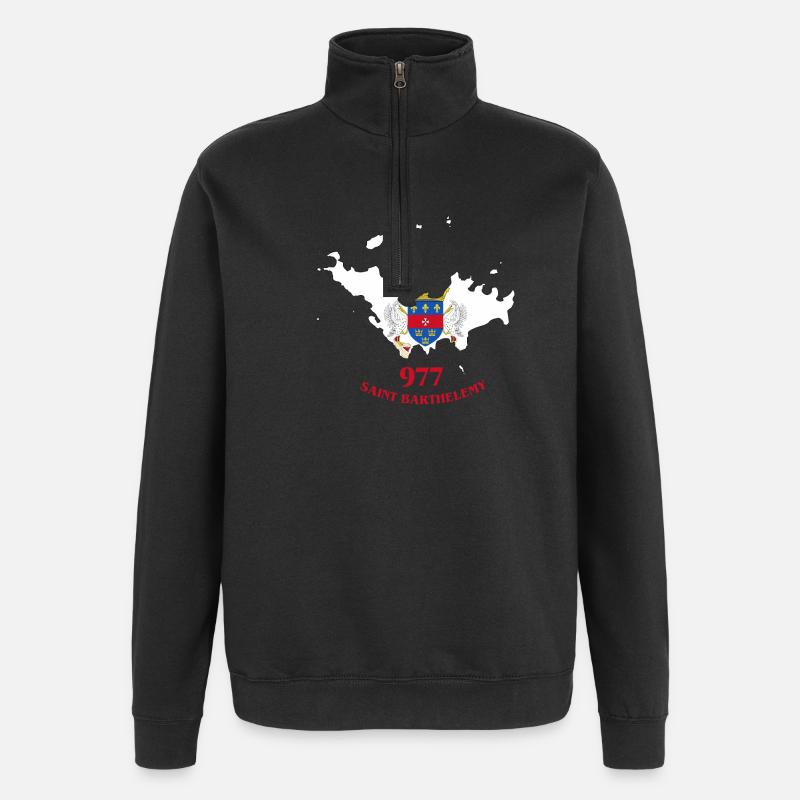 Saint-Barthelemy - Quarter-Zip Sweatshirt - black
