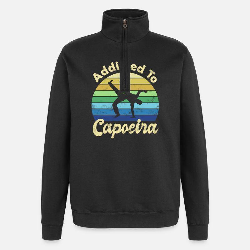 Capoeira - Sweat à zip 1/4 - noir