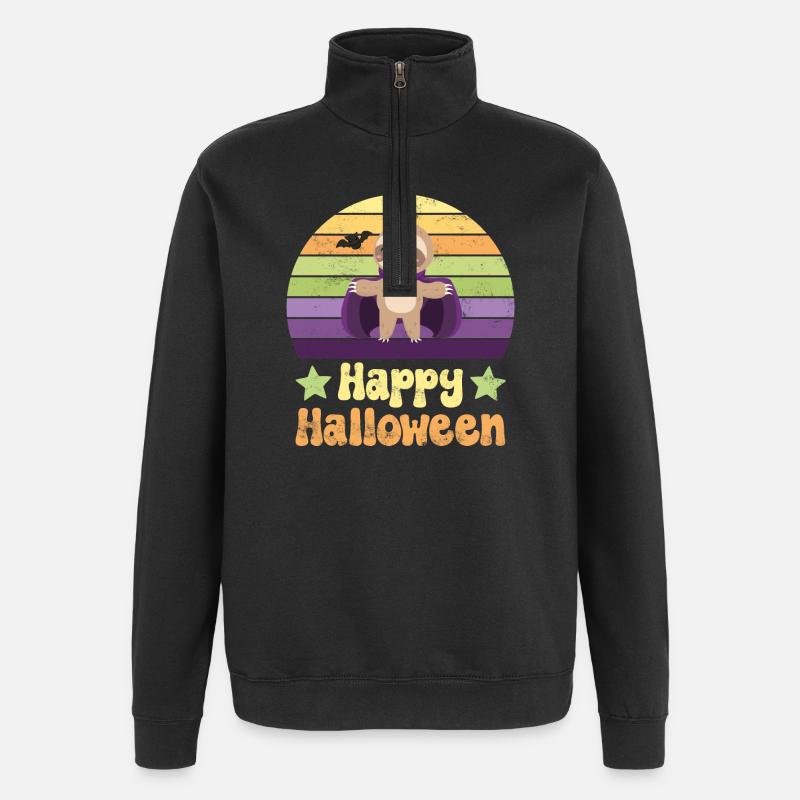 Halloween Vampire Dracula - Quarter-Zip Sweatshirt - black